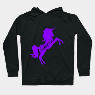 Diabetic-Purple Unicorn Hoodie